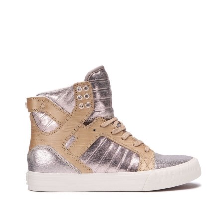 Supra Skytop Womens High Tops Shoes Silver UK 84JCQ